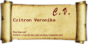 Czitron Veronika névjegykártya